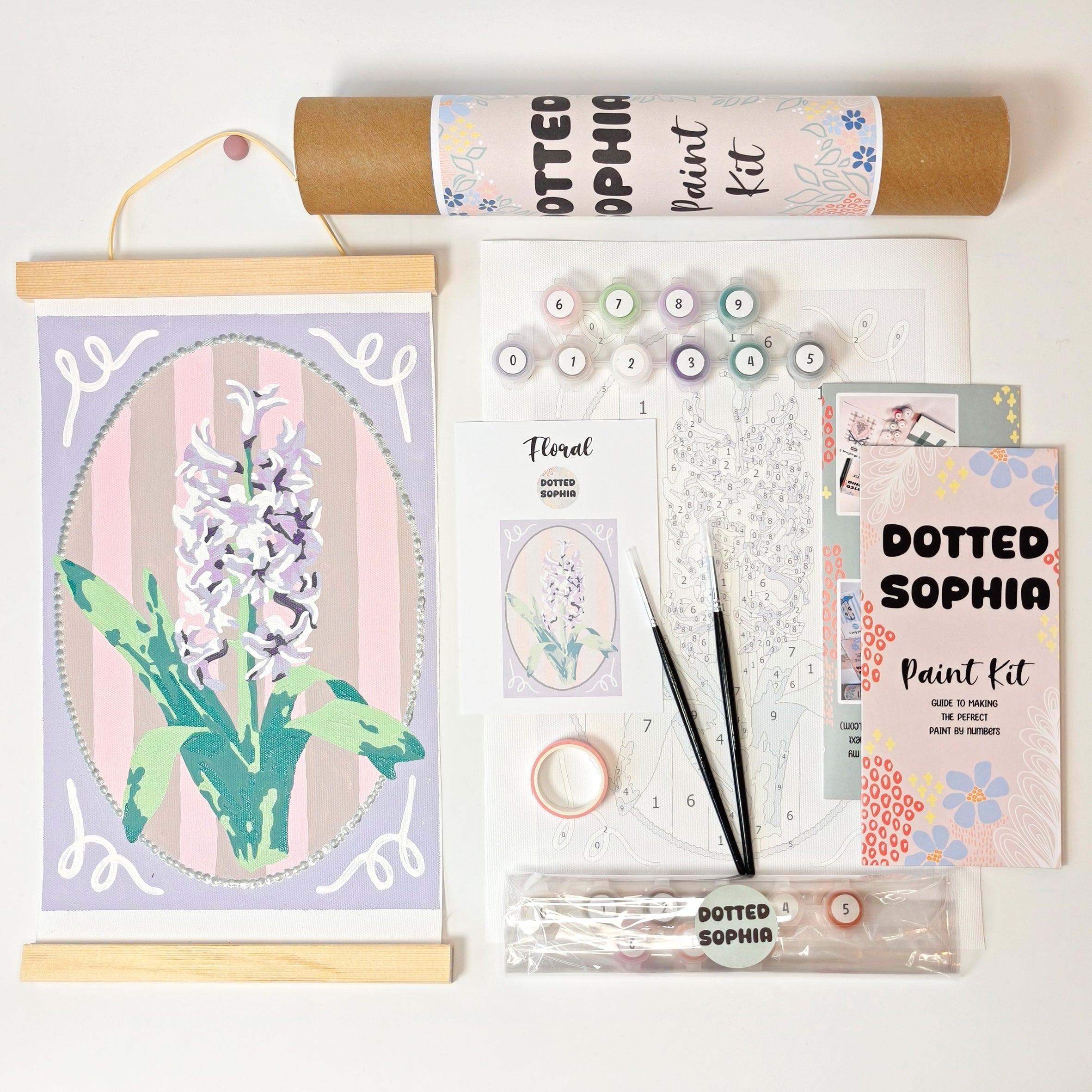 Hyacinth Flower Sip and Paint by Number Kit
