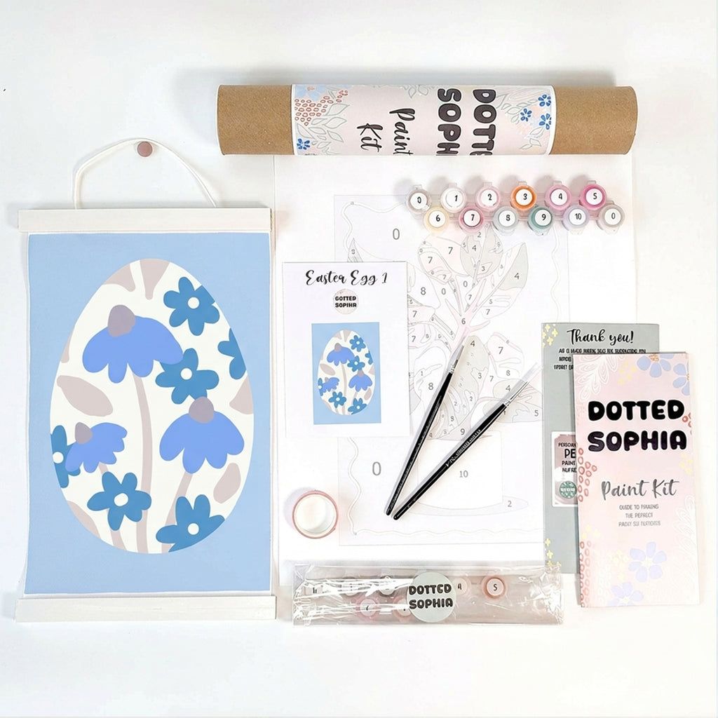 Sip and Paint by Number kit, DIY make your own modern wall art Dotted Sophia with everything included Easy Beginners Wellbeing Canvas