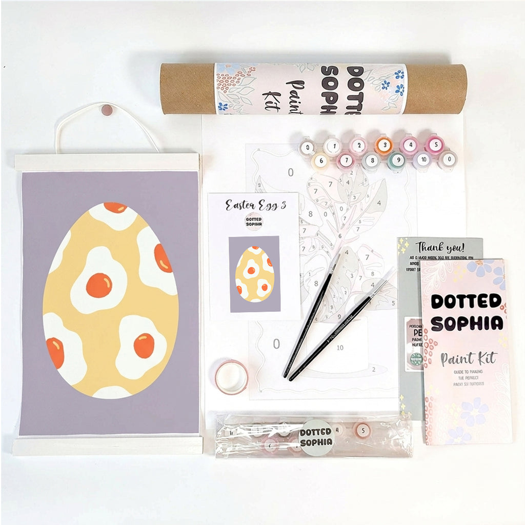 Sip and Paint by Number kit, DIY make your own modern wall art Dotted Sophia with everything included Easy Beginners Wellbeing Canvas
