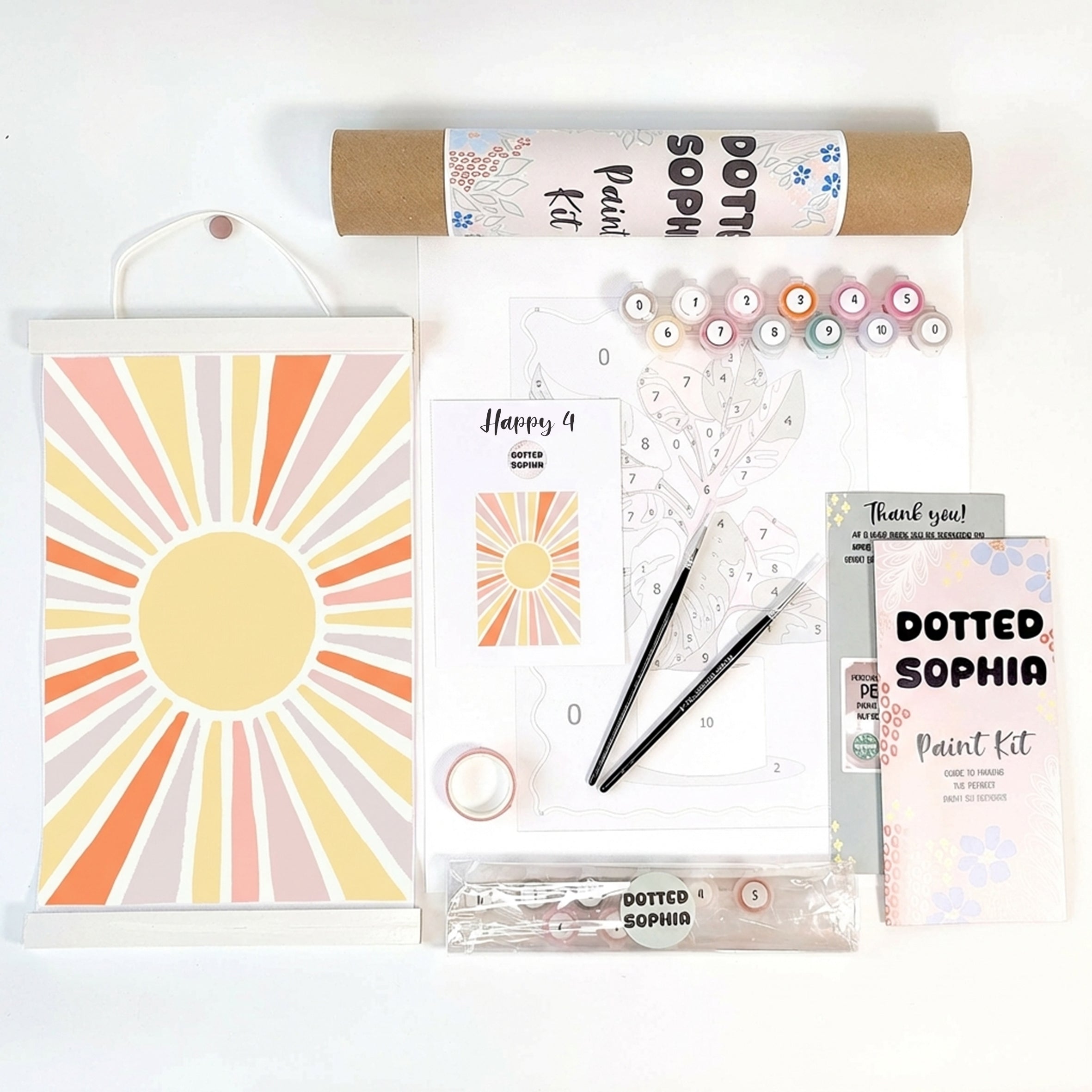 Happy Paint by Number Kit for University Social Events Dorm room decor Art