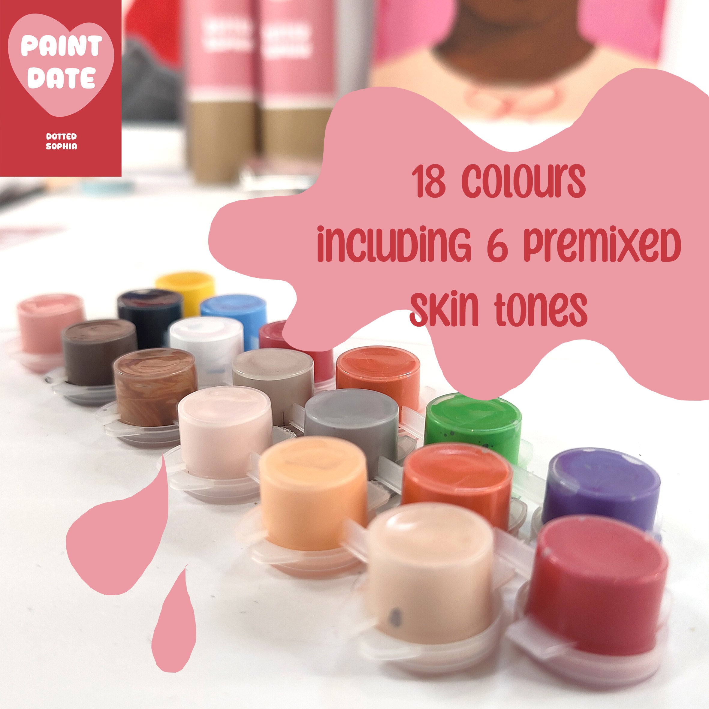 Paint your Partner Date Night Kit - Couples Portrait Activity Valentines